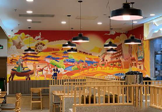  云霄商业空间彩绘介绍。