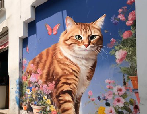  云霄自己绘制有个性的手绘墙