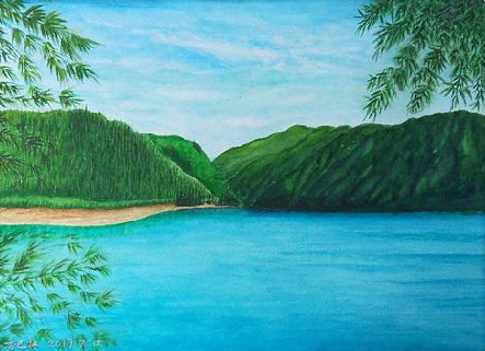  云霄在墙绘中，如何绘画绿水青山？