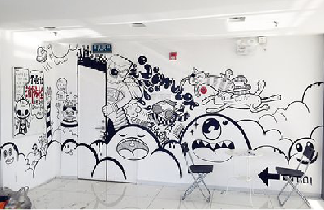  云霄手绘墙并非传统涂鸦。